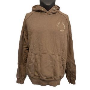 Les Deux Men’s Solid Tan Brown Long Sleeve Hoodie Sweatshirt Xl